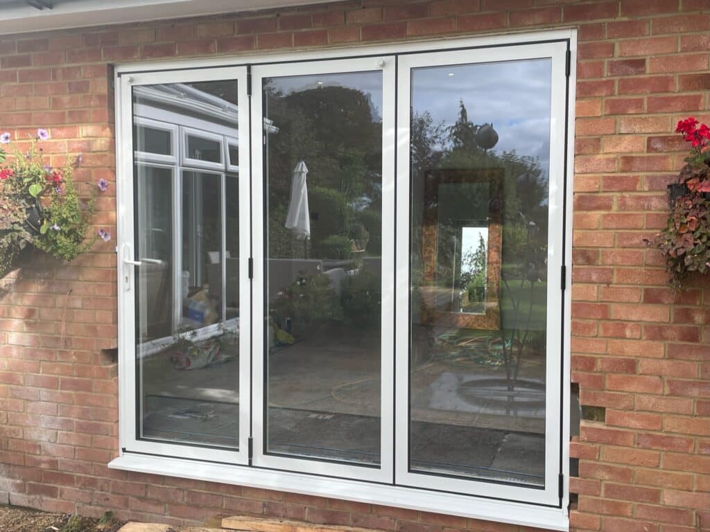 origin white bifolding door